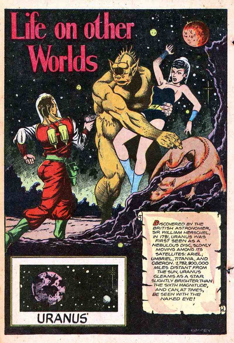 Illustration for article titled The planets of the Solar System, according to crazed pulp comics of the 1940s